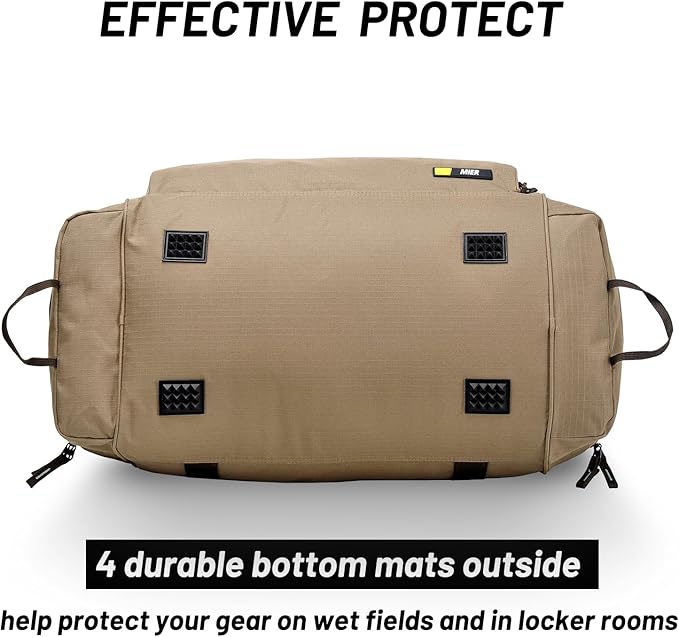 MIER Large Gym Bag for Men Sports Duffle Bag with Shoe Compartment 60L Lightweight Duffel Bags for Workout Fitness Travel, Blue