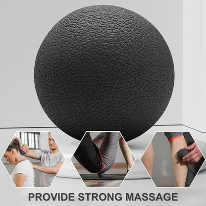 LEZER, Trigger Massage Point, Manual Massage Ball, Muscle Knots Relief Tool, Myofascial Release, Physical Therapy, Plantar Fasciitis, Set of 2 (Green Trigger and Black Ball)