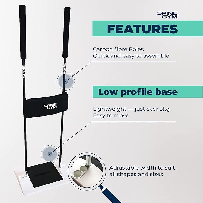 Back Exerciser | Core Strength Training - Adjustable Fitness Equipment for Home & Office Gym - Relieves Back Pain & Improves Posture