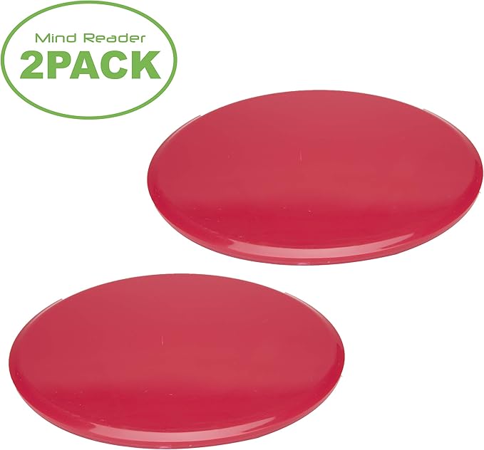 Mind Reader Fitness, Body Floor Sliders Exercise Equipment, Core Gliders, Gliding Discs, Set of 2, Red, 2 Piece