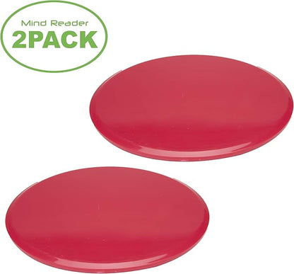 Mind Reader Fitness, Body Floor Sliders Exercise Equipment, Core Gliders, Gliding Discs, Set of 2, Red, 2 Piece