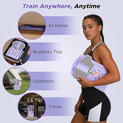 Pilates Reformer 7-in-1 Foldable Home Gym – Multi-Function Pilates Board for Full Body Workout, Core Strength, and Portable Pilates Training