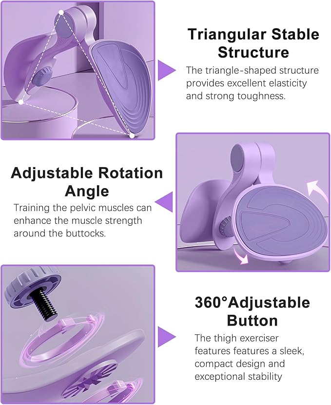 Kegel Exerciser, Pelvic Floor Muscle Exercise Devices for Women, Inner Thigh Exerciser Leg Workout Equipment Thigh Trainer for Male Hip Trimmer Inner Thigh Toner Workout