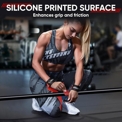 APEXUP Weight Lifting Straps for Weightlifting, Lifting Wrist Straps Gym, Deadlift Strap, Anti Slip Silicone Weightlifting Strap Men Women Powerlifting, Strength Training