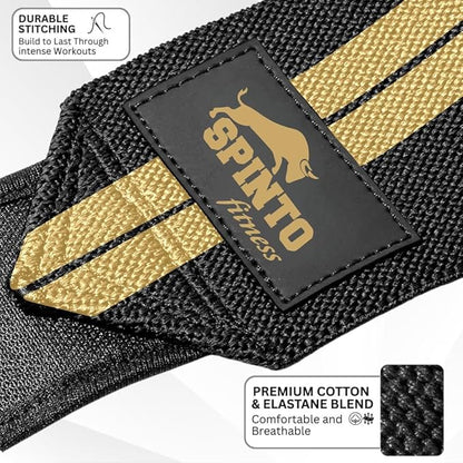 18" Wrist Wraps for Weightlifting USPA-Approved Wrist Support with Thumb Loop Heavy Duty Wrist Braces for Powerlifting, Gym, Cross Training & Strength Training for Men & Women
