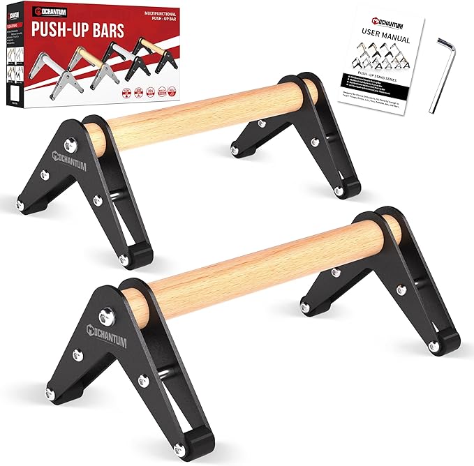 Push Up Bar - Heavy-Duty Stainless Steel Pushup Stands with Non-Slip Base, 500LB Capacity, Portable Home Gym Equipment for Strength Training & Floor Workouts