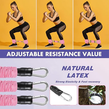 Hip Thrust Belt for Weights and Ankle Resistance Bands With Cuffs for Working Out,Hip Thrust Belt for Dumbbells Heavy, Kettlebells, Plates,Hip,Leg and Booty Builder, Glute Bridge Band