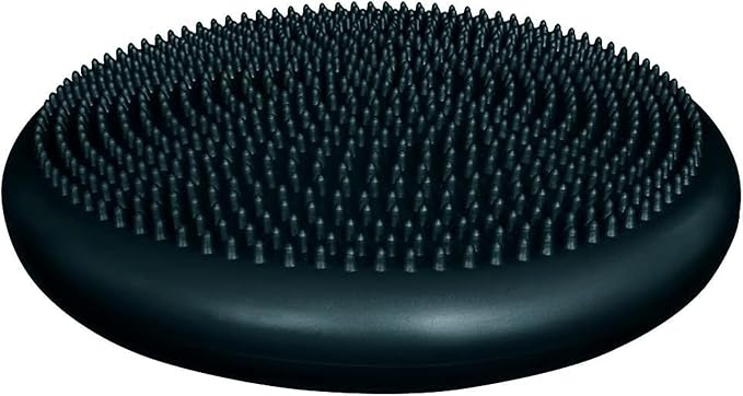 Body Sport Balance Disc - Inflatable, 13.5 in Balance Trainer - for Core Stability and Muscle Activation - Perfect for Dynamic Sitting or Standing Exercises (Black)