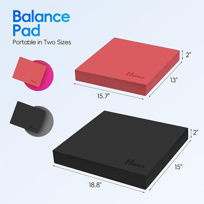 Professional Balance Pad, Nonslip Foam Exercise Balance Pad Cushion for Physical Therapy, Foam Balance Mat for Exercise, Yoga, Fitness, Stability Training and Stretching
