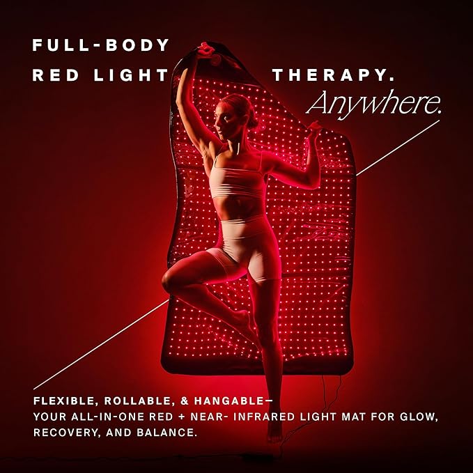 HigherDOSE Full Body Red Light Therapy Mat - Infrared Red Light Therapy Pad with 1,000 LEDs (660nm + 850nm) for Circulation, Recovery, Skin, Energy, Mood & At-Home Redlight Therapy for Body