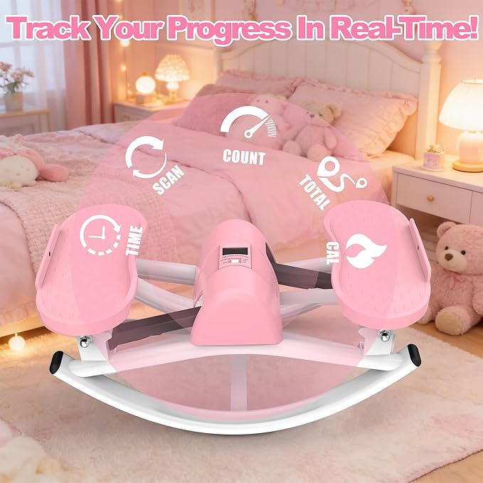 Rocking Stepper for Exercise at Home, 2026[New Vision] Motion Stair Stepper with Resistance Bands & Balance Board, Low-Impact Full Body Workout Equipment, Stable Structure Exercise Equipment