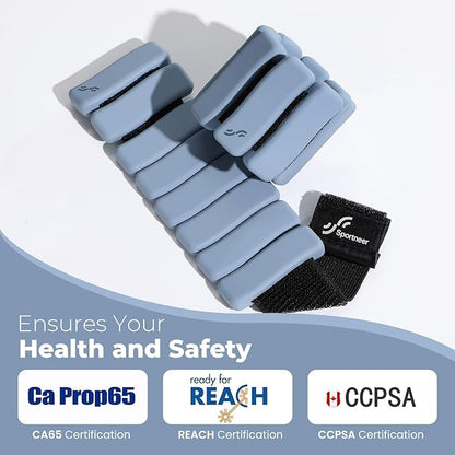 Sportneer Ankle & Wrist Weights Set of 2 (1LB/2LB Each) for Women Men Comfortable Arm Leg Weight for Pilates, Running, Walking, Workout, Yoga, Water Aerobics, Pool Exercises