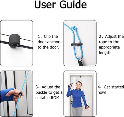 Shoulder Pulley Over The Door Physical Therapy System, Exercise Pulley for Physical Therapy, Alleviate Shoulder Pain and Facilitate Recovery from Surgery