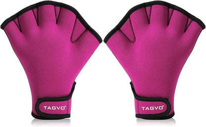 TAGVO Aquatic Gloves for Helping Upper Body Resistance, Webbed Swim Gloves Well Stitching, No Fading, Sizes for Men Women Adult Children Aquatic Fitness Water Resistance Training