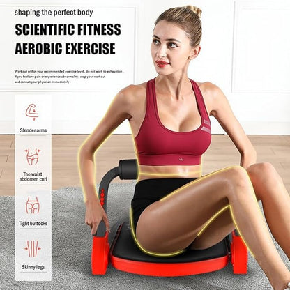 Ab Machine Ab Workout Equipment Sit Up Machine & Exercise Equipment Ab Crunch Machine for Stomach Workout Ab Core Trainer Abdominal Machine for Home Gym with Resistance Bands