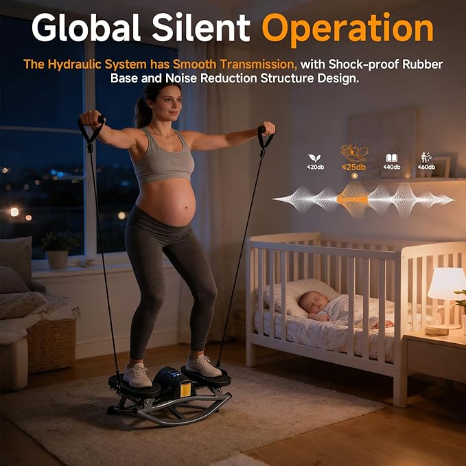 Rock Stepper Machine, Side to Side for Exercise at Home- with Digital Display, Workout Machine for Legs & Glutes, Mini The Rock for Home Apartment Dorm use