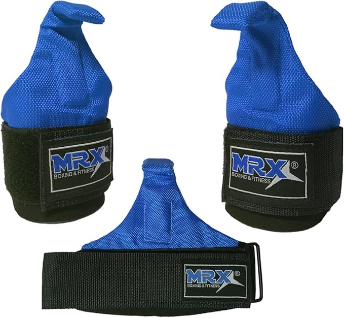 MRX Power Weight Lifting Straps Wrist Support Heavyduty Gym Training Bandage Cordura Hook Deadlifting Wraps