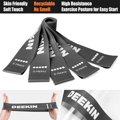 DEEKIN 20 Pcs Resistance Bands Bulk Loop Resistance Exercise Bands for Working Out Stretch Yoga Starter Set Elastic Exercise Fitness Band Equipment for Home Fitness, Gym, Yoga
