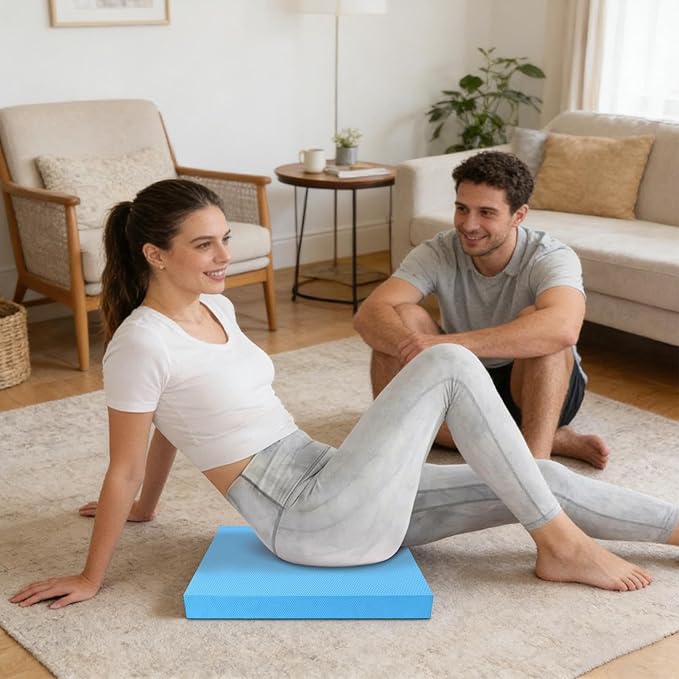 Balance Foam,50x40cm Soft Thick Stability Mat | Balance Cushion Foam Pads for Exercise - for Women Men Home Gym Floor Yoga Workout Physical Training Stretching