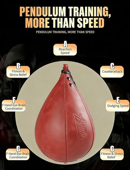 Boxing Speed Punching Bag MMA Training Speed Ball Hanging Swivel Reflex Bag Equipment Workout Kicking Martial Arts Home Gym Exercise Speedball