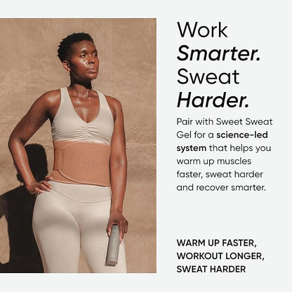 Sweet Sweat Waist Trimmer Toned Series - Premium Sweat Enhancing Fitness Belt for Women & Men - 5 Adjustable Sizes