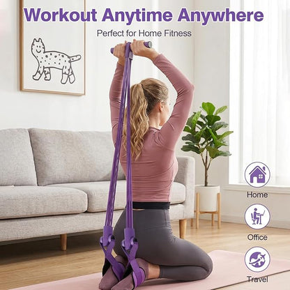 Resistance Bands with Handles, 8-Tube Heavy Duty Exercise Bands for Full Body Workout, Strength Training Bands for Arms, Legs, Abs & Home Gym