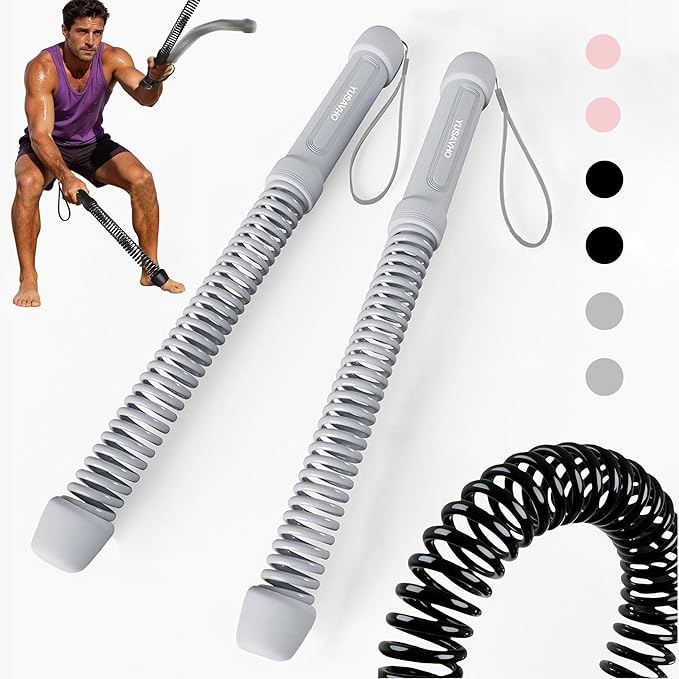 Ropeless Battle Ropes for Home Gym-Portable Cordless Training Rope Fitness Equipment for Men & Women,Weighted Workout Ropes for HIIT,Versatile Exercise Equipment for Home and Travel Exercise(Grey)