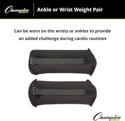 Champion Sports Soft Adjustable Ankle and Wrist Weights