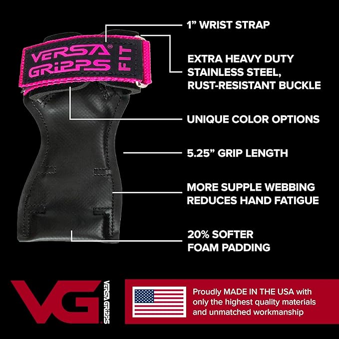Versa Gripps® Fit, Made in the USA, Wrist Straps for Weightlifting Alternative, the Best Training Accessory
