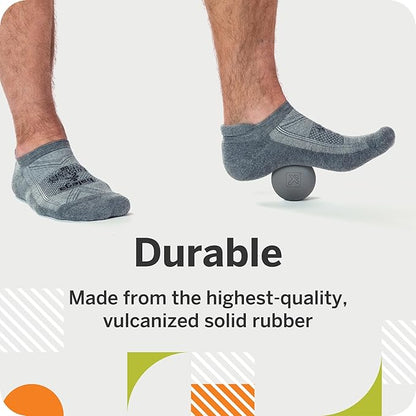 Foundation Massage Balls - Medium-Density Myofascial Release Tool, Durable Vulcanized Rubber, Portable, Ideal for Muscle Recovery & Flexibility, Multi-Pack Options Available, Grey/Orange, 2 Pack