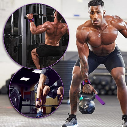 Weight Lifting Straps Wrist Support Padded Neoprene Gym Cross Training Hand Bar Weightlifting Straps Fitness Bodybuilding Power Exercise Grips Deadlift Men Women