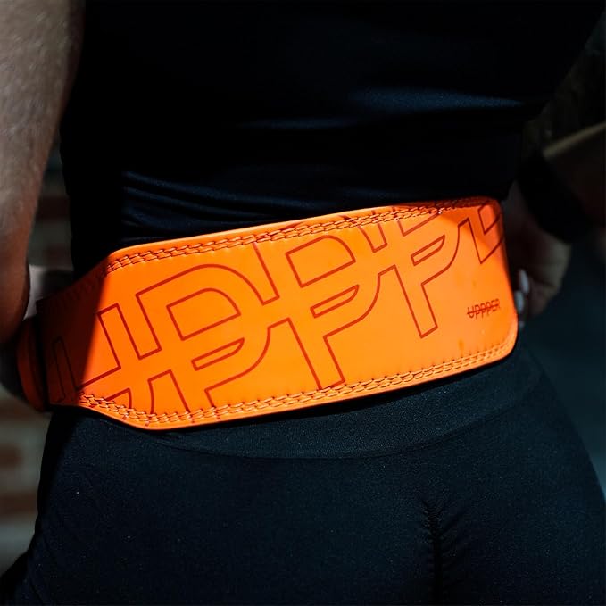 UPPPER Weight Lifting Belt - Double Prong 4” to 2.5” Tapered Premium Lifting Belt for Men and Women - Ultimate Back Support For Weightlifting and Powerlifting | Premium Fitness Gear
