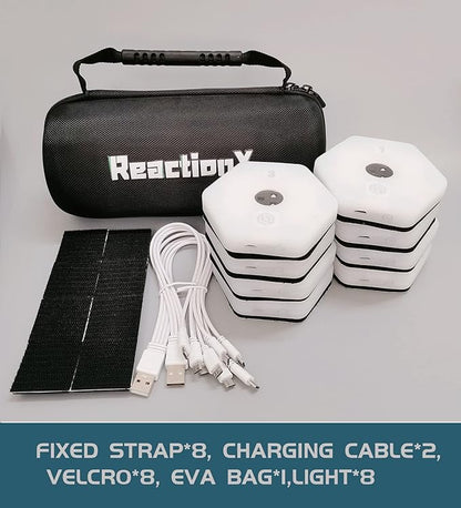 ReactionX Reaction Training Light lamp Speed Agility Response Equipment Basketball Boxing fencingPhysical Rehabilitation of Flash Reflex traing System 8light+app