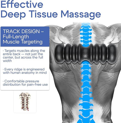 Track Spine Roller & Back Stretcher – Firm Deep Tissue Tool for Myofascial Release, Spinal Decompression, Posture Alignment & Muscle Recovery