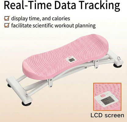 Balance Board for Adults, Rocking Stepper with Resistance Bands, Portable Wobble Board with LCD Monitor, 300 lbs Capacity Ski Trainer for Full Body Workout at Home Gym