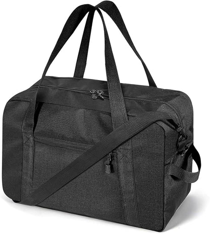 Small Gym Bag 14 Inch Duffel Bag for Women & Men,Waterproof Travel Sports Bags,Mini Gym Duffel with Bottle Holder,Foldable Lightweight Carry On Duffle-Black