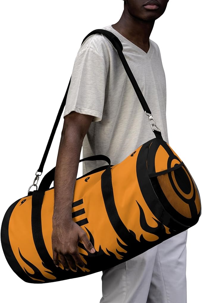 Anime Gym Bag for Women Men - Large Capacity Waterproof Workout Fitness Travel Sports Bags Fashion Street Camping ExpandaCLe Carry On Duffle Bag For Couple (Yellow Nne Tails) PTY