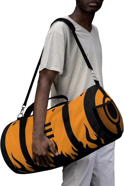 Anime Gym Bag for Women Men - Large Capacity Waterproof Workout Fitness Travel Sports Bags Fashion Street Camping ExpandaCLe Carry On Duffle Bag For Couple (Yellow Nne Tails) PTY