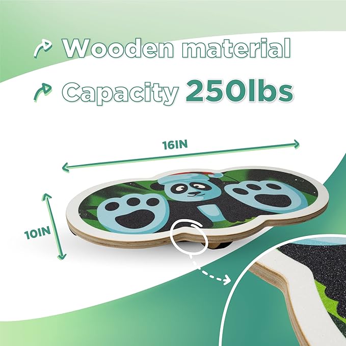 Wooden Balance Board Kids, Wobble Board For Balance, Balance Board Toddler Supporter, Balance Boards for Stability and Core Training