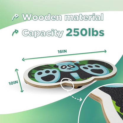 Wooden Balance Board Kids, Wobble Board For Balance, Balance Board Toddler Supporter, Balance Boards for Stability and Core Training