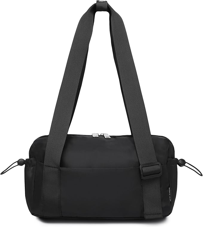 Small Gym Bag for Women Mini Duffle Bag with Wet Compartment, Lightweight Waterproof Cute Tote for Girls Workout Sport Travel, Black