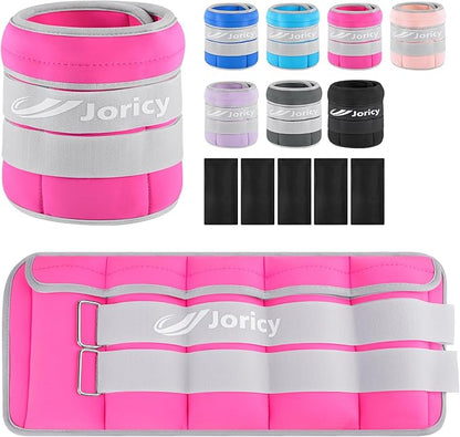 Adjustable Ankle Weights for Women Men 1/2/3/4/5/6/8/10/12/20 LBS 1 Pair Wrist Leg Arm Weights with Removable Weight Strength Training Weight for Walking Running Fitness Physical Therapy