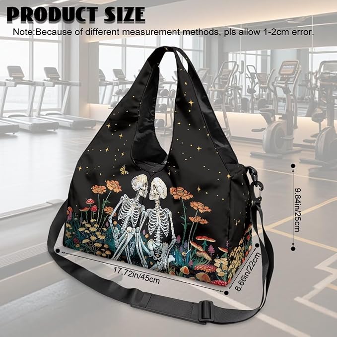Gym Bag with Yoga Mat Holder Large Tote Bag With Multi Pockets for Women Men Dry Wet Separated Pocket Carryall Yoga Tote Bag for Pilates Travel Workout Office
