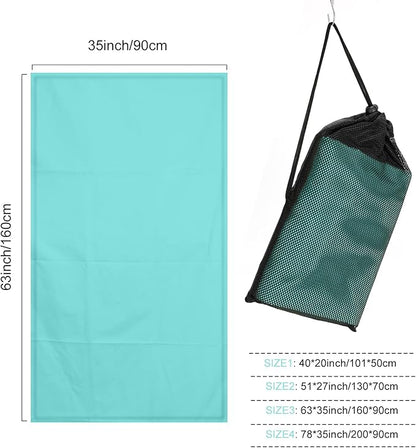 Microfiber Towel Large for Beach, Travel, Swimming, Bath, Pool–Quick Dry, Ultra Compact, Sand Free, Lightweight & Super Absorbent(Mint,63x35 in)