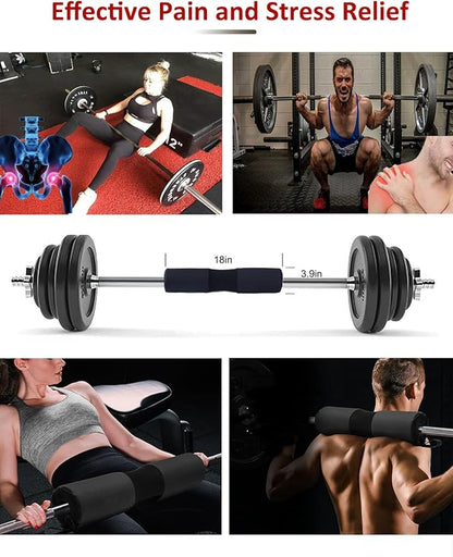 Barbell Squat Pad Nylon Padding AntiSlip- Thick Foam Barbell Pad for Squats Cushion, Lunges&Bar Padding for Hip Thrusts - Standard Weight Bar Pad - Provides Cushion to Neck Shoulders Training