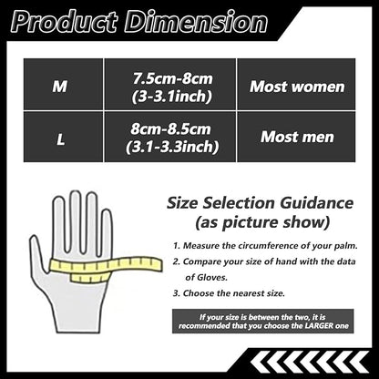 Fingerless Workout Gloves, Anti-Slip Half-Finger Work Glove Lightweight Breathable Gym Gloves FingerlessGloves for Driving Sports Cycling Working Training Motorcycle Fishing