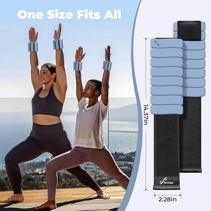 Sportneer Ankle & Wrist Weights Set of 2 (1LB/2LB Each) for Women Men Comfortable Arm Leg Weight for Pilates, Running, Walking, Workout, Yoga, Water Aerobics, Pool Exercises