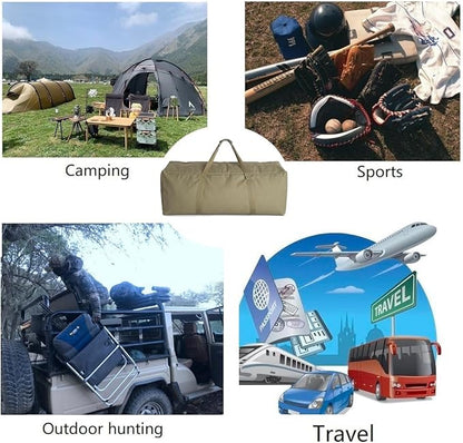 Extra Large Canvas Travel Duffle Bag Heavy Duty, Sports Military Camping Tent Travel Storage Army green