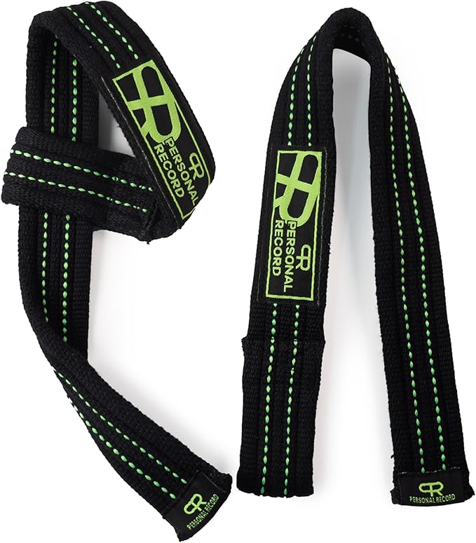PR Lifting Straps for Weightlifting – Heavy Duty Deadlift Straps with Extra Thick Material for Grip & Wrist Support – Gym Wrist Straps for Powerlifting, Bodybuilding, Strength Training Personal Record