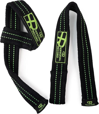 PR Lifting Straps for Weightlifting – Heavy Duty Deadlift Straps with Extra Thick Material for Grip & Wrist Support – Gym Wrist Straps for Powerlifting, Bodybuilding, Strength Training Personal Record